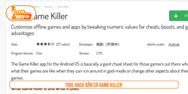 Tool hack bắn cá Game Killer